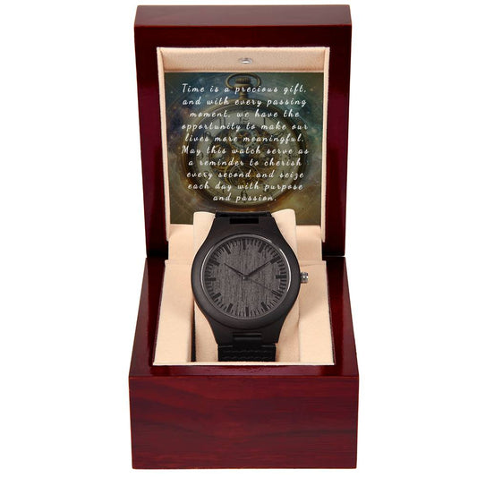 Men's Premium Sandalwood Watch with Leather Strap